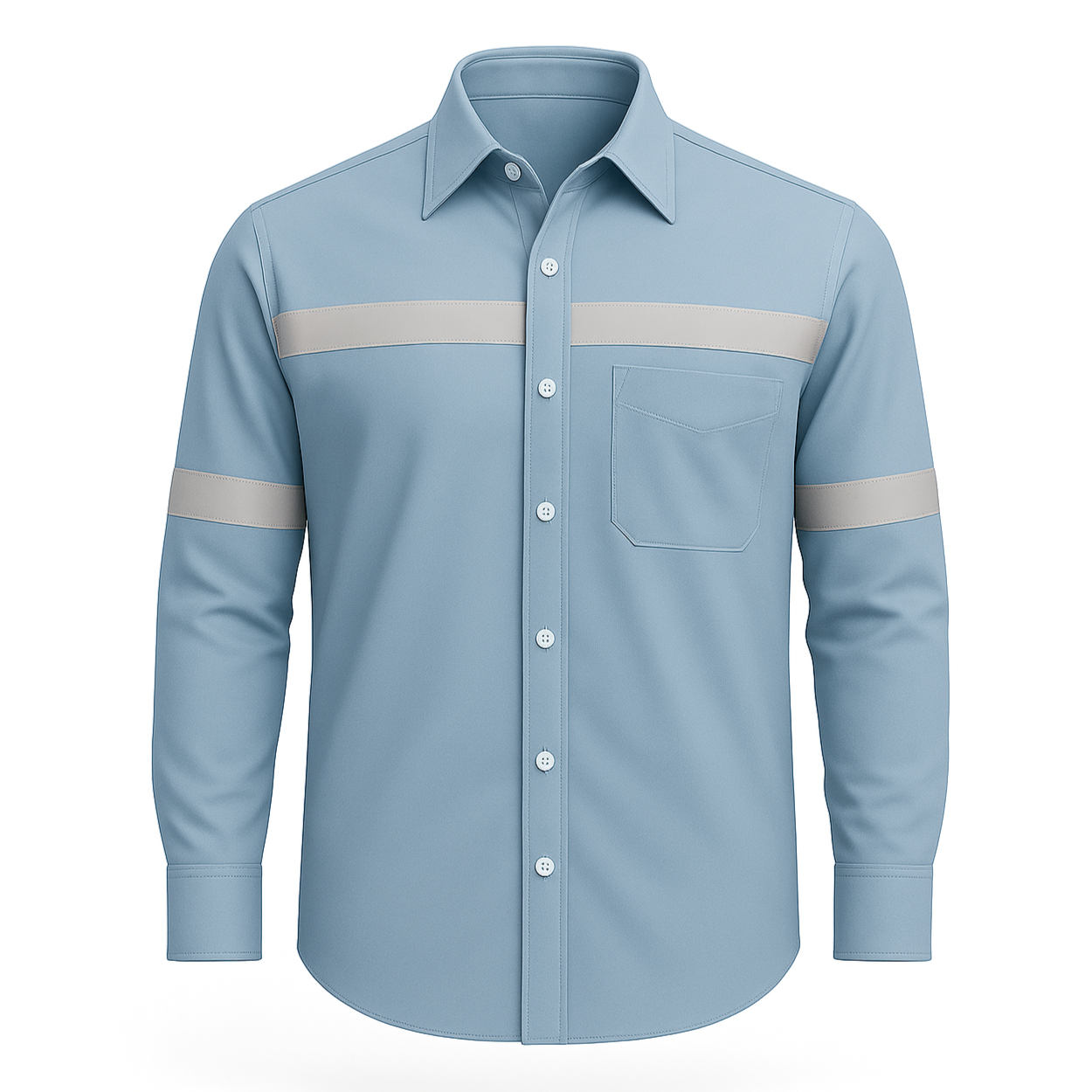 Camisa oxford con cinta reflectiva premium
